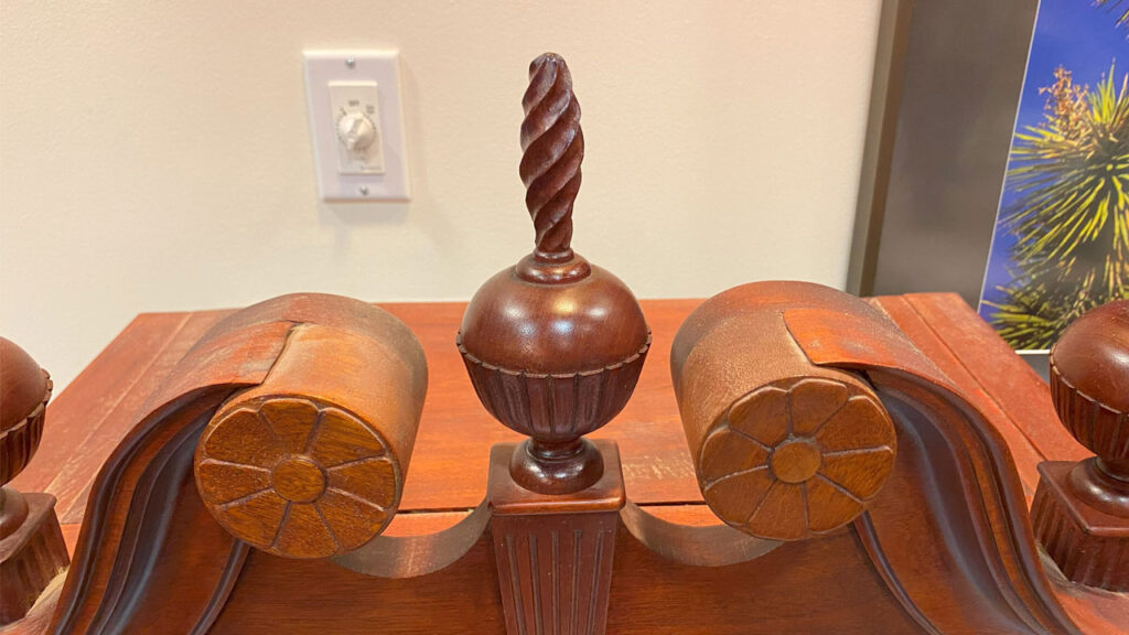 Grandfather clock top finial