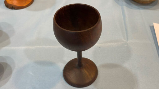 James Craig: first turned goblet from Walnut wood.