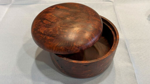 Nate Segraves: Turned Redwood Burl Lidded Box