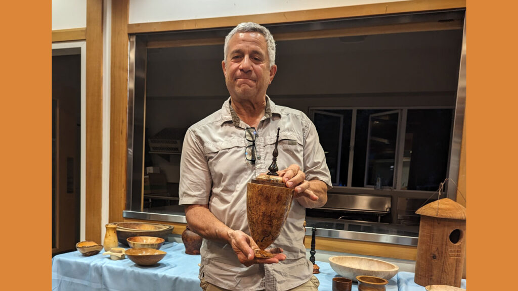 Bob Bley turned a hollowform from an exotic burl