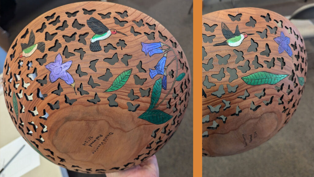 Bottom view of the Butterfly bowl by Dave Vannier