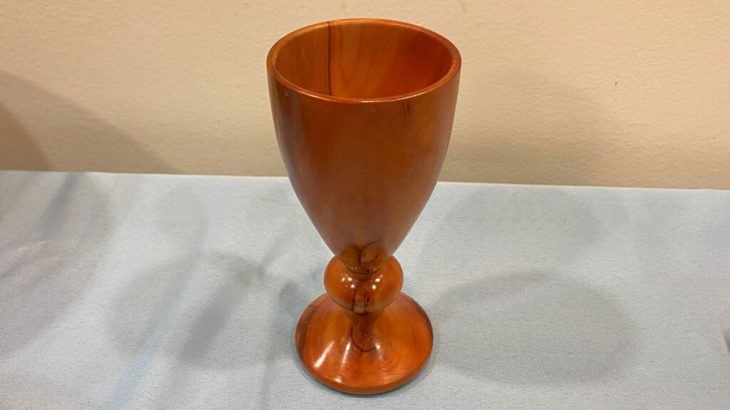 Red bark eucalyptus goblet by Dean Caudle