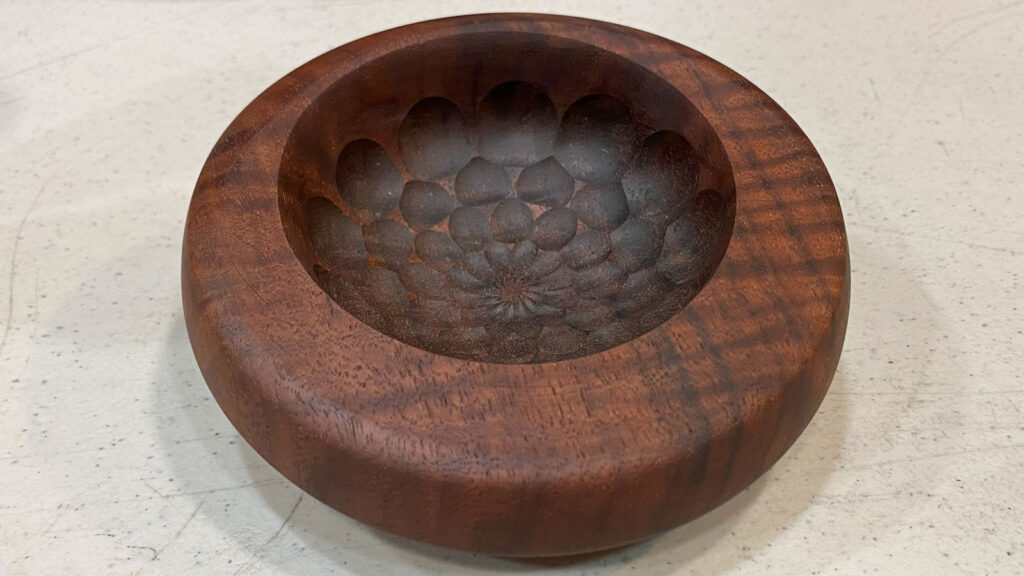 Acentric Bowl turned from dark wood
