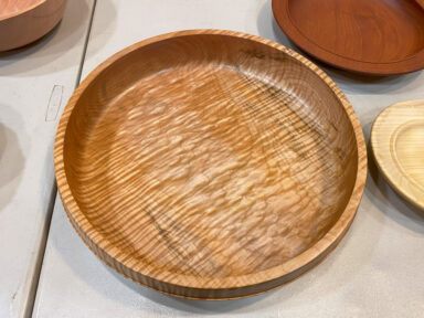 Woodturned maple tray