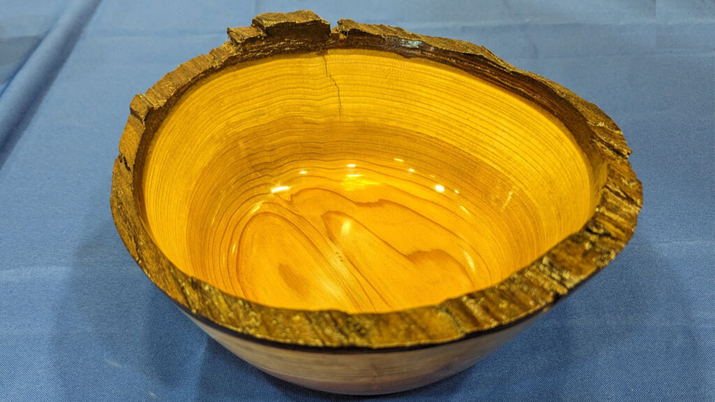 Redwood bowl by Tom Mandle